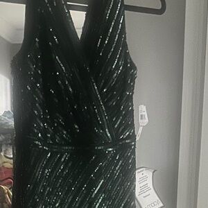 Gorgeous Dark Green Sequin Gown